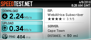 First Web Africa Speed Test
